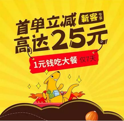 美团首单立减广告海报