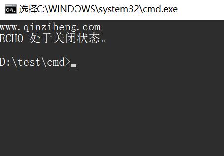 cmd bat echo处于关闭状态