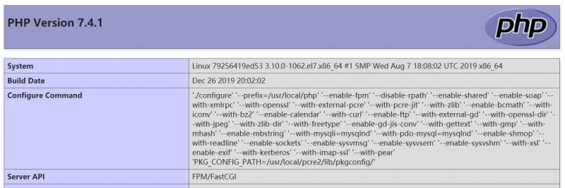 docker php7.4.1