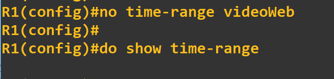 cisco删除time range